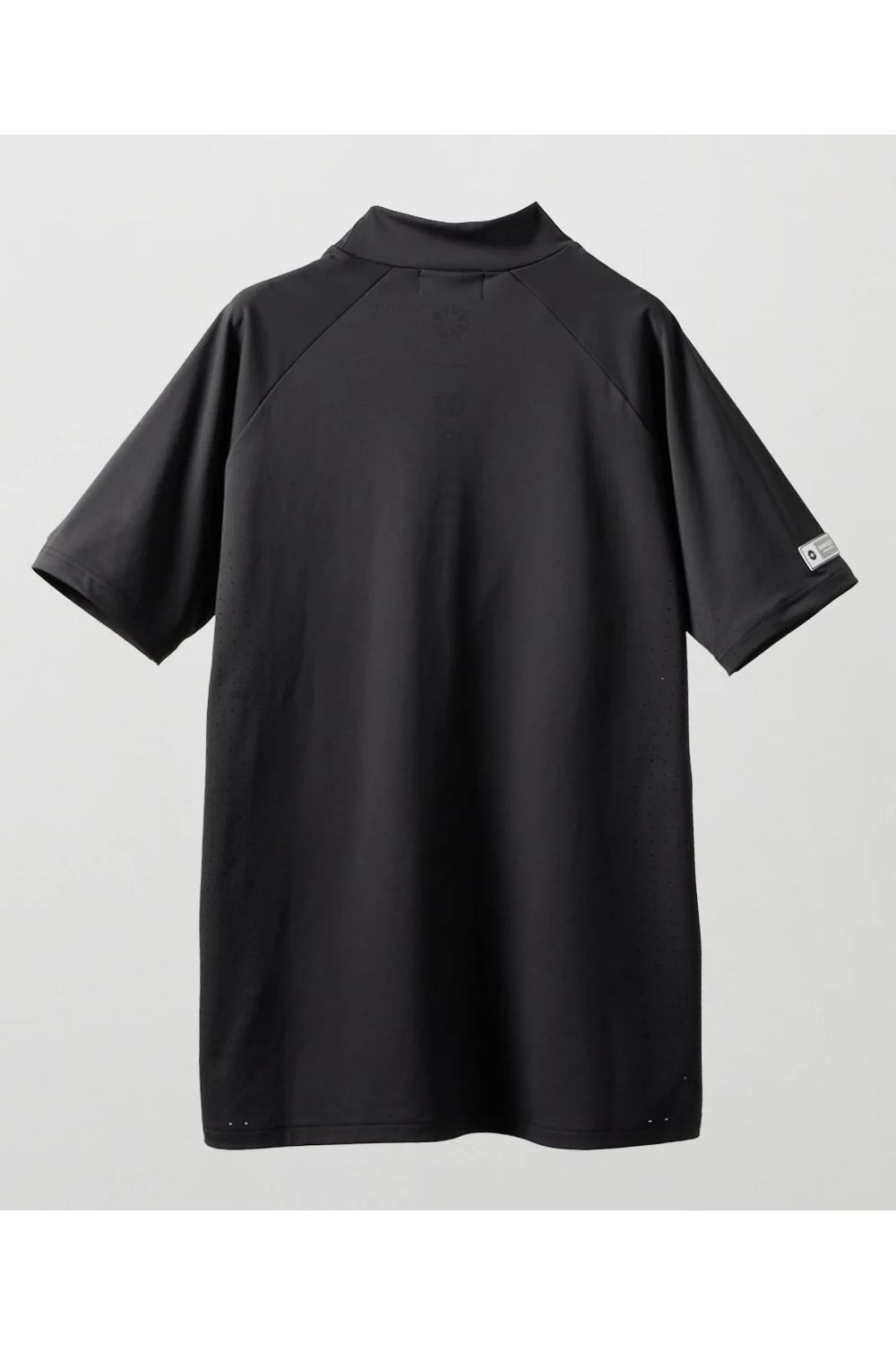 【26SS】 HEAT PUNCHING MOCK NECK / バックロゴ パンチング モックネックTシャツ (ブラック)