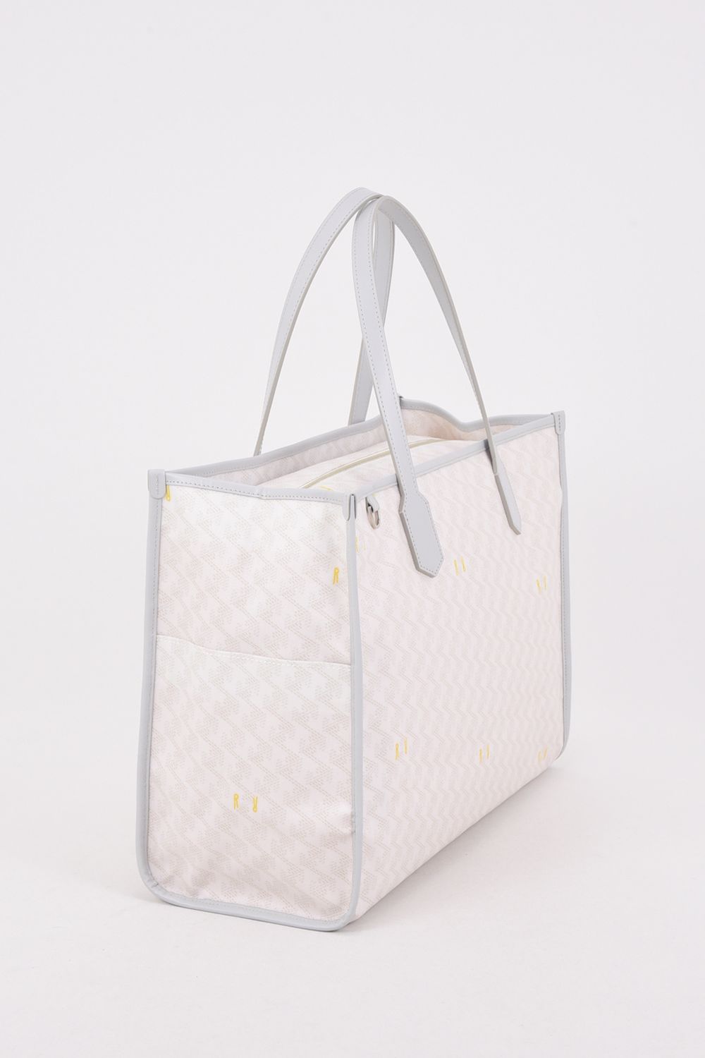 【26SS】  LANIUS SQUARE BIG (ラニウス スクエア ビッグ) / ブランドオリジナルテキスタイル ボストンバッグ （モノホワイト）*