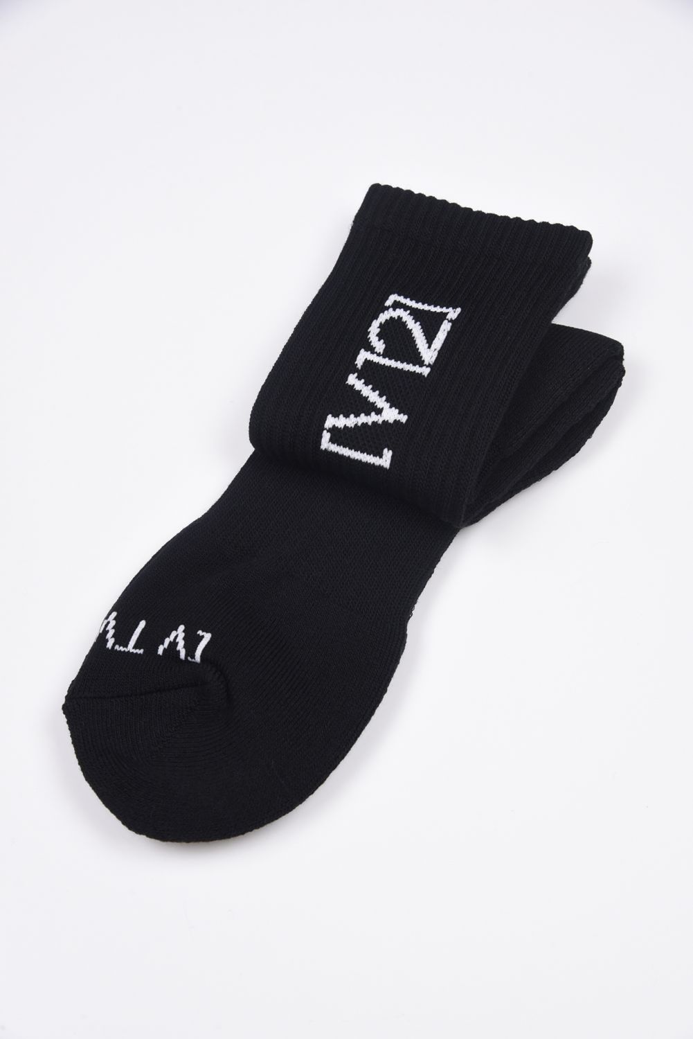 SIDE LOGO MID SOCKS / サイドロゴ ミドルソックス (ブラック)