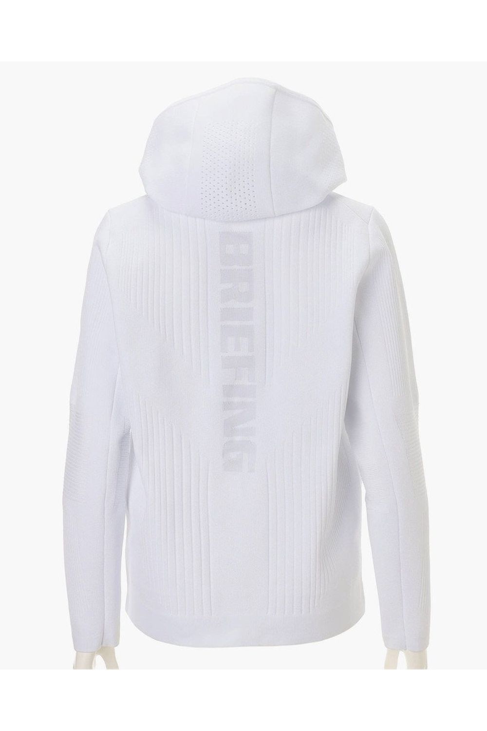 【26AW】【レディース】 WOMEN’S DOUBLE JQ KNIT PARKA / バックロゴ ジップアップ ニットパーカー (ホワイト）
