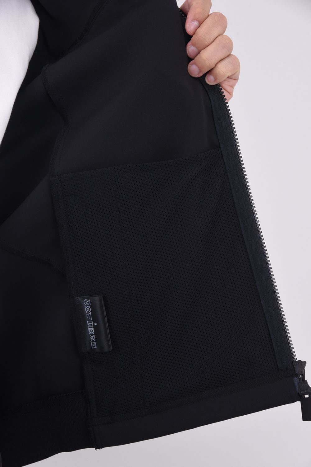 【25AW】 MULTI PURPOSE BLOUSON / ダンボール素材 異素材切り替え トラックジャケット (ブラック/ブラック)