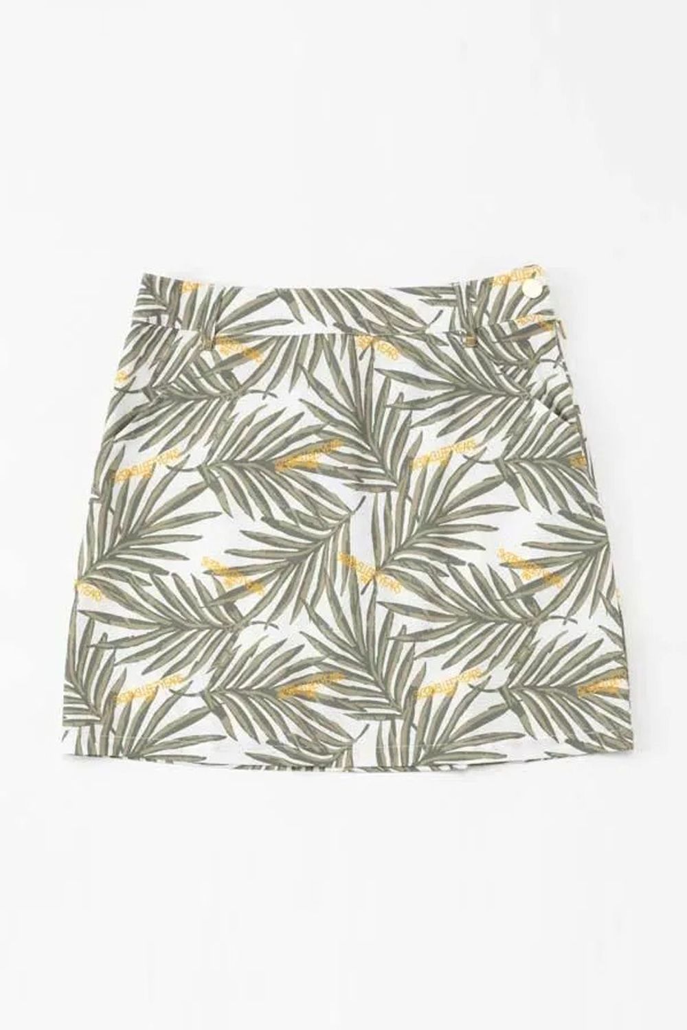 【26SS】【レディース】 PUNCHING GRAPHIC SKIRT / ボタニカルリーフ総柄 スカート (ベージュ)*