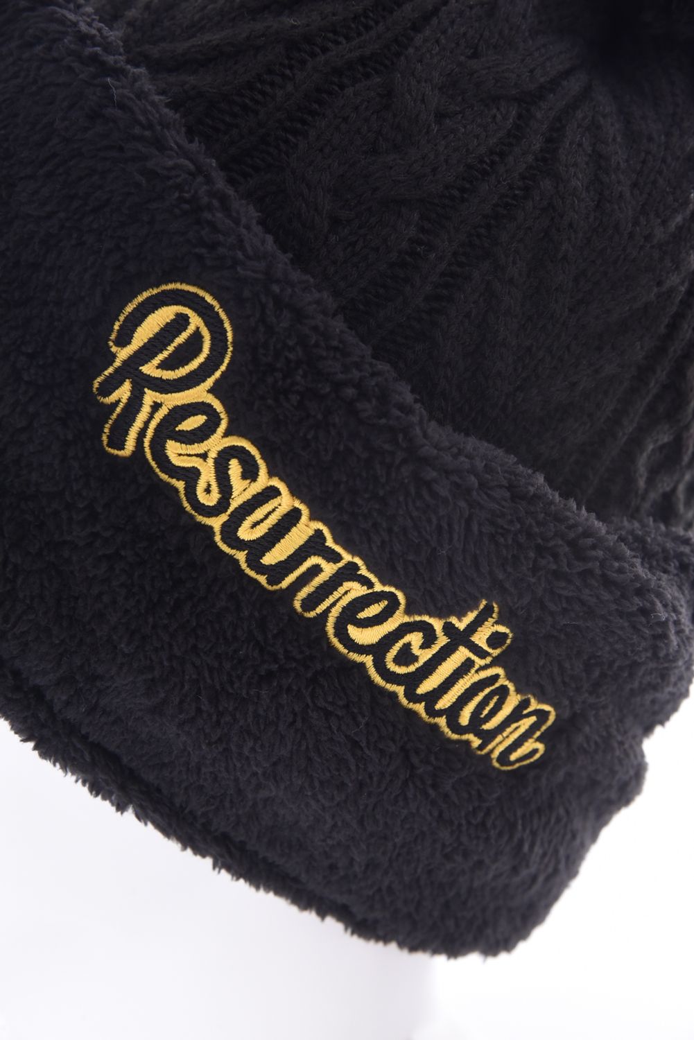 VISOR KNIT CAP / バイザー ニットキャップ（ネックウォーマー付き） (ブラック)