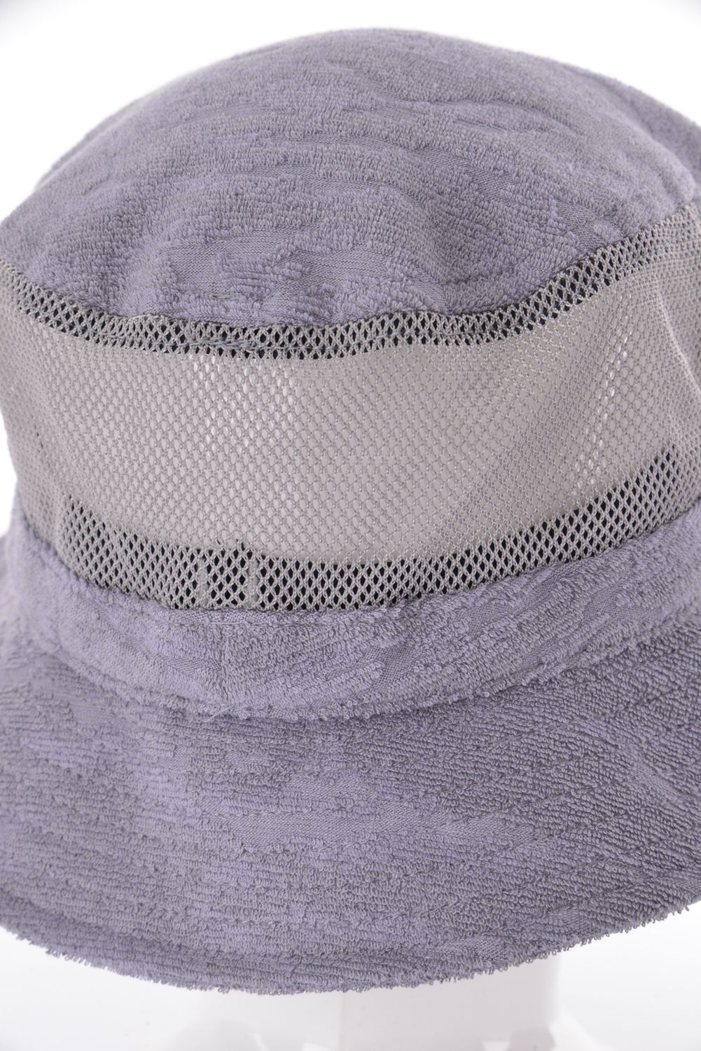 【26SS】 CR MS PILE CAMO JQ BG LOGO HAT / パイル生地 背面メッシュ バケットハット (グレー)