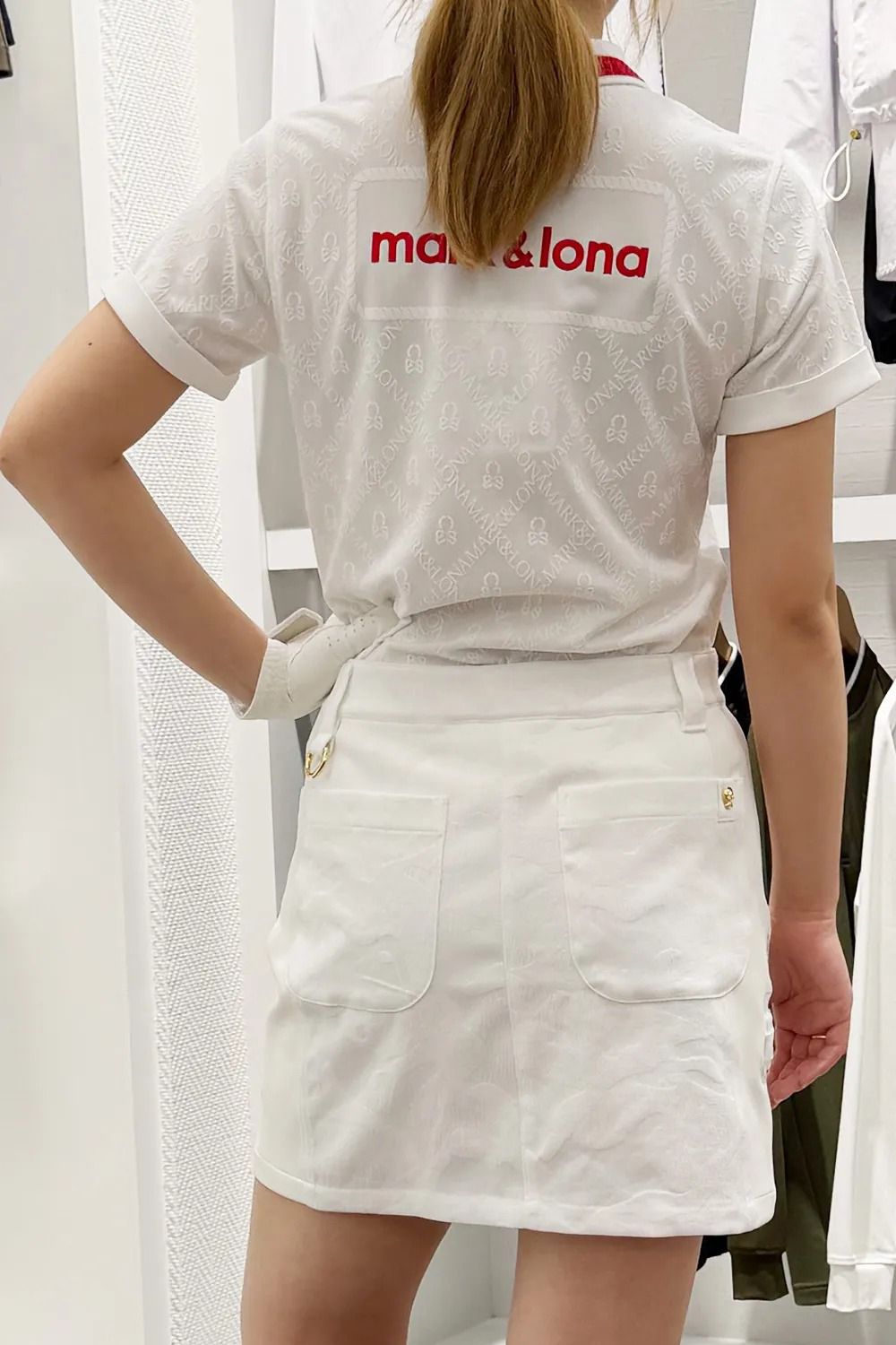 【26SS】【レディース】 ADAMANT JACQUARD POLO / ダイヤチェックジャカード ブランクスカルチャーム ポロシャツ (ホワイト)
