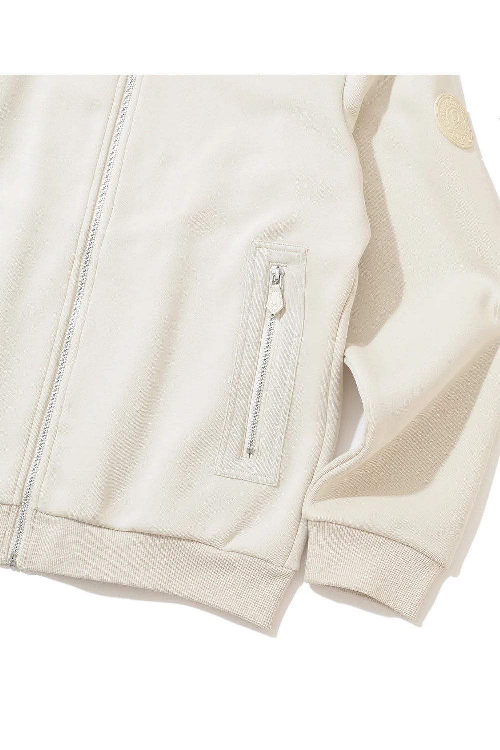 【2025AW】 HOODIE / 裏フリース スウェット素材 ジップアップフーディー (オフホワイト)