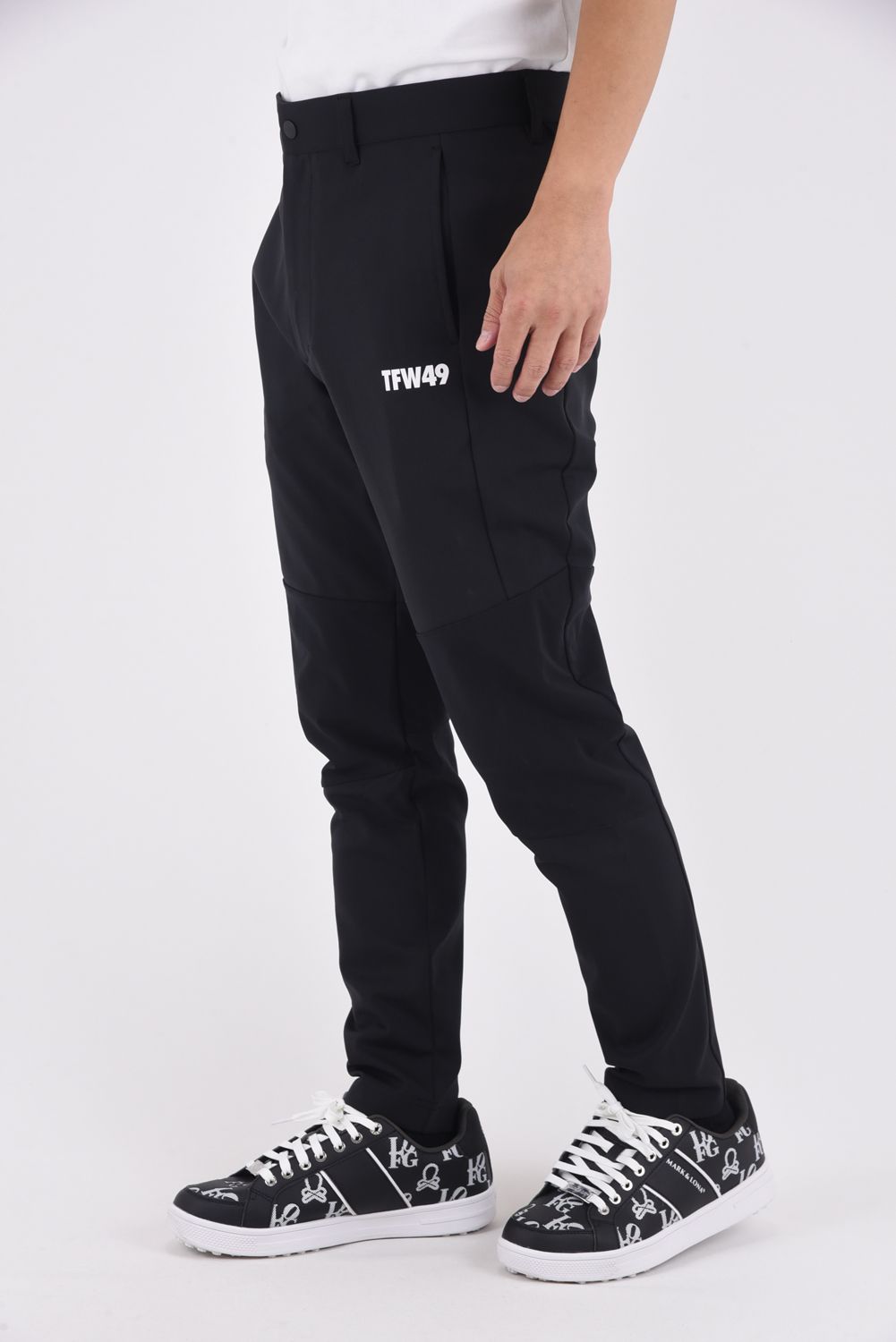 【25AW】 MULTI PURPOSE BLOUSON / ダンボール素材 異素材切り替え ストレッチロングパンツ (ブラック/ブラック)