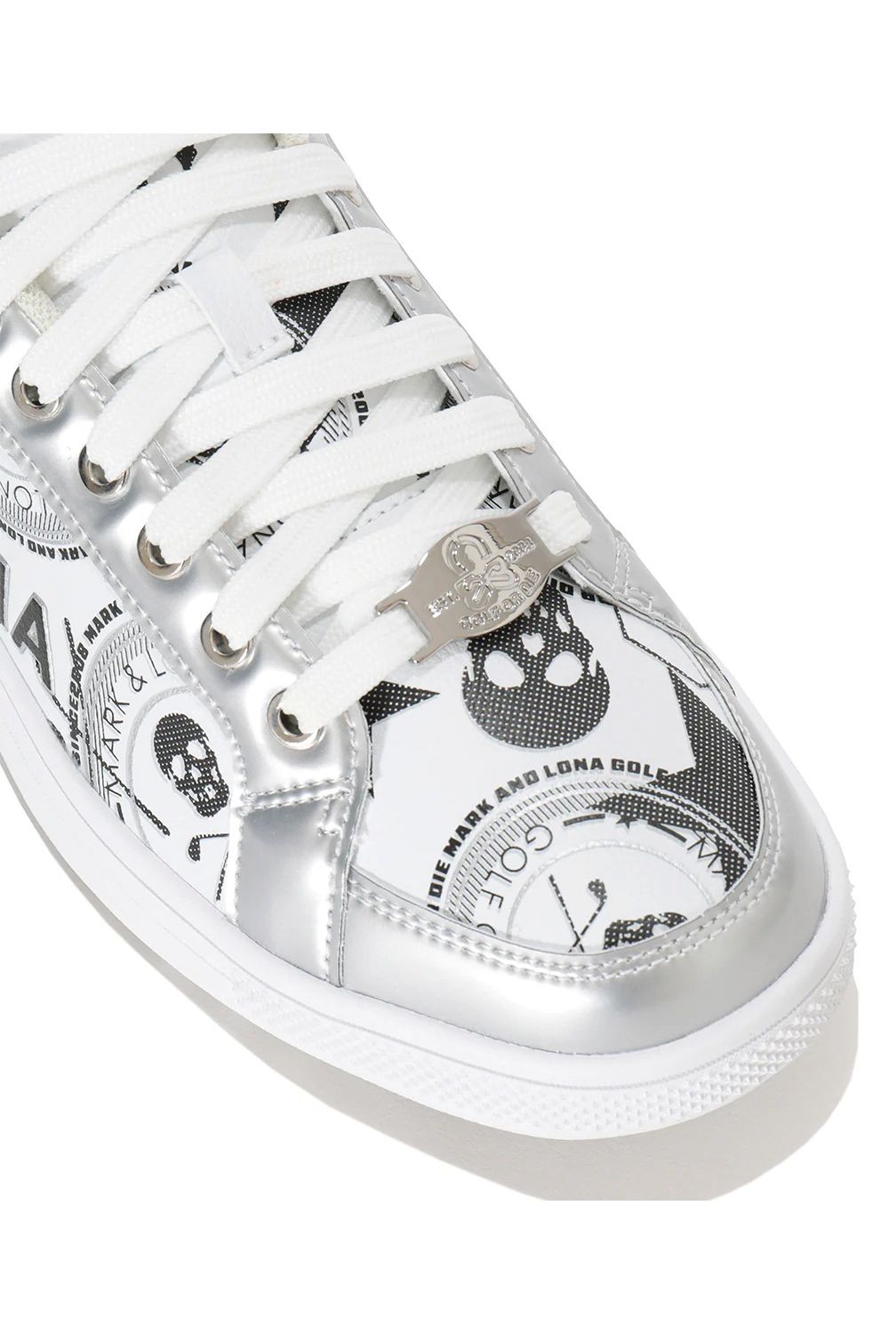 【26AW】 ATRAS SPIKELESS GOLF SNEAKERS / ロゴグラフィック ローカット スパイクレススニーカー (ホワイト)