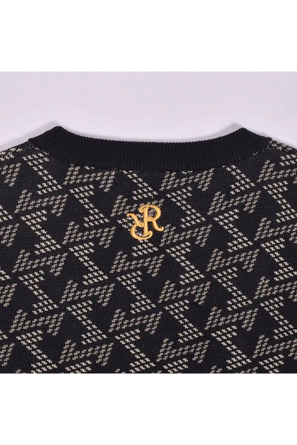 【25AW】【レディース】 GM JACQUARD KNIT CARDIGAN / GMジャガード ニットカーディガン (ブラック)*