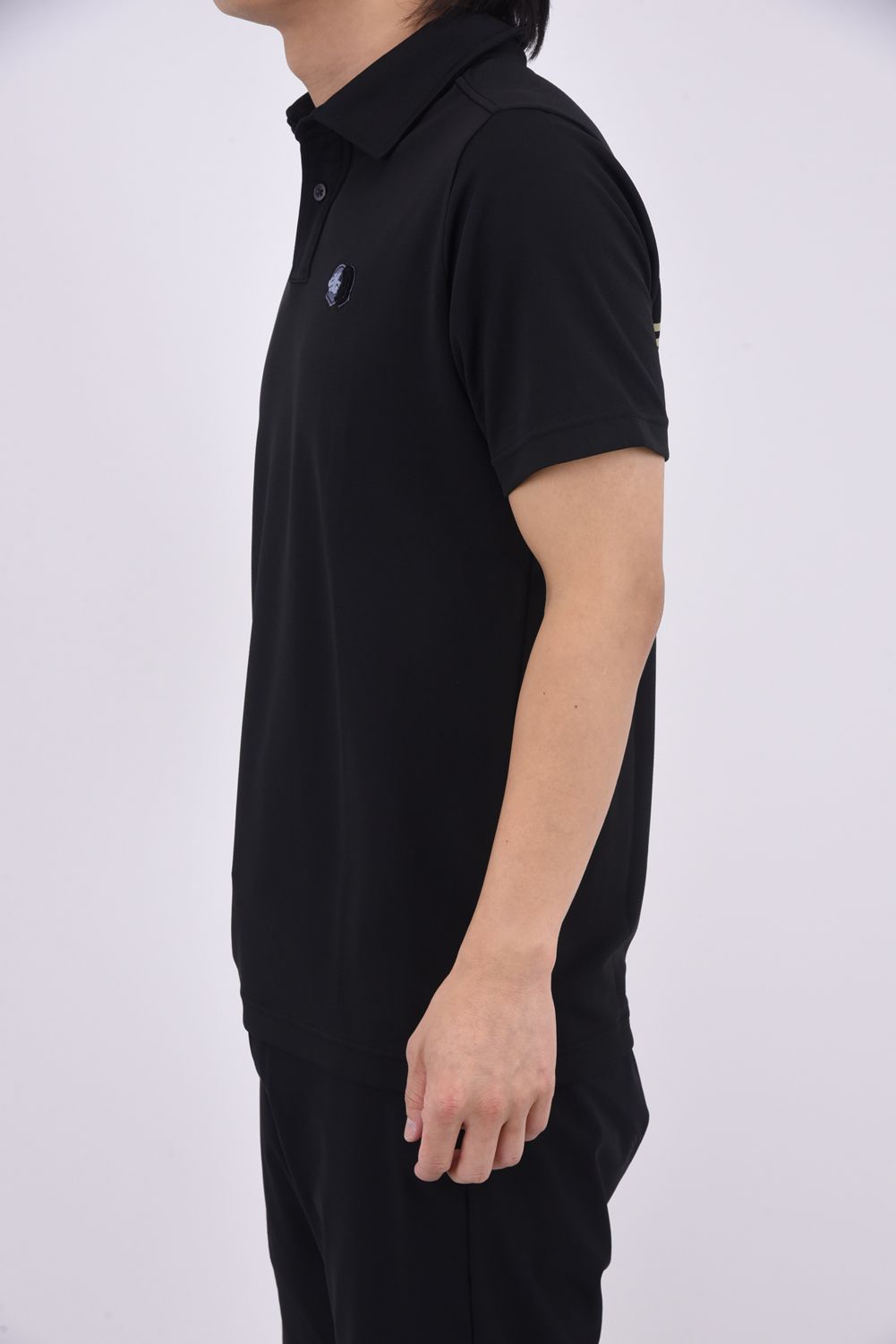 【26SS】 WAVE JQ BACK PRINT POLO / ウェーブ ジャカード バックプリント ポロシャツ (ブラック)