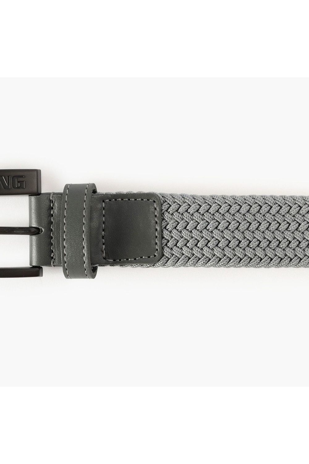【26SS】 MS SQUARE BUCKLE MESH BELT / スクエアバックル メッシュベルト (グレー)