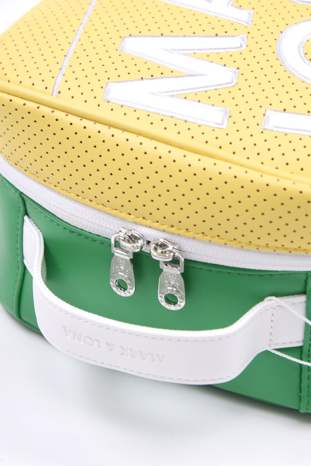 【26SS】 ML DUAL-TONE SHOE BAG / バイカラー ロゴパッチワーク シューズバッグ (イエロー)