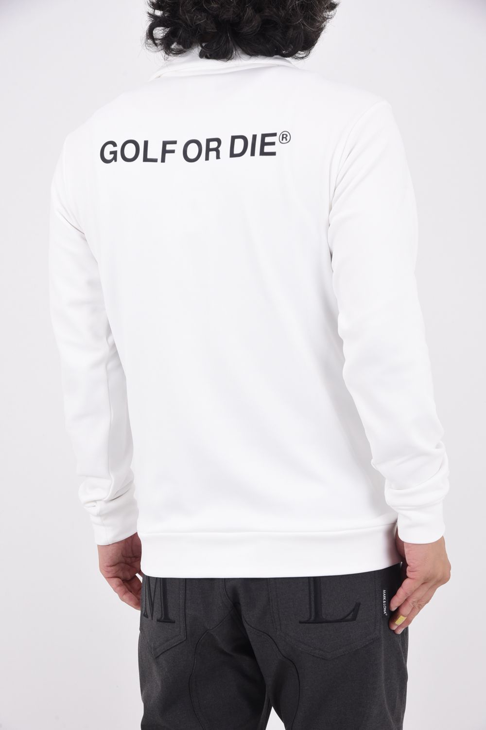EVER MICRO FLEECE POLO / バックプリント スーパーマイクロフリース ポロシャツ (ホワイト)