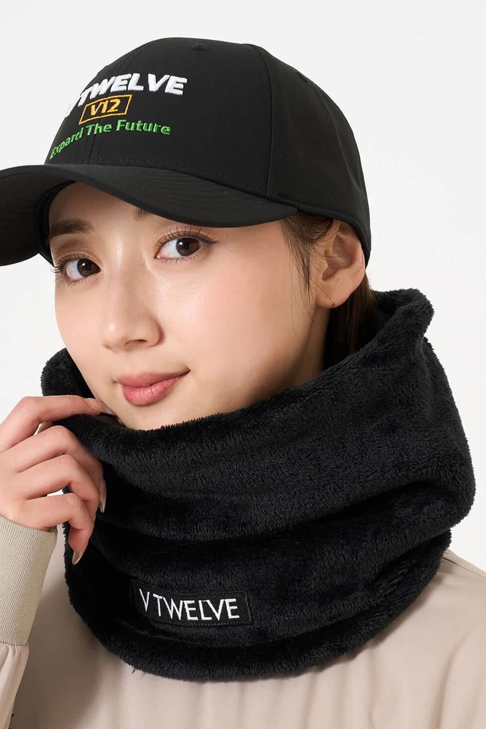 【26AW】【プレゼント好適品】 POCKET NECK WARMER / フリース裏地 カイロポケット付きネックウォーマー (ブラック)