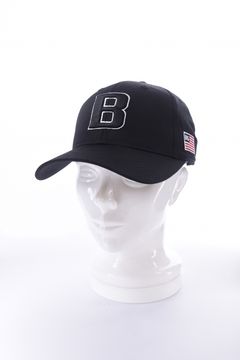 【26SS】 MEN’S INITIAL CAP / ブランドイニシャル刺繍 キャップ (ブラック)