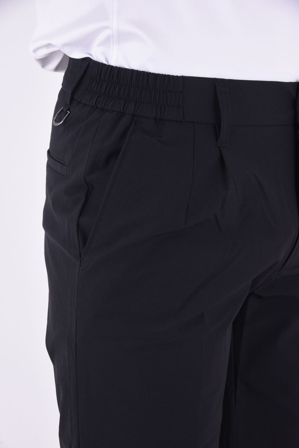 SUPER STRETCH LOGO SHORT PANTS /  スーパーストレッチ ロゴ ショートパンツ (ブラック/ブルー)