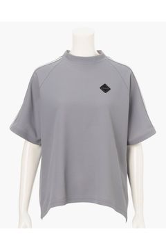 【26SS】【レディース】 WOMEN’S LINE HIGHNECK RF / カノコ生地 ラインロゴテープ リラックスフィット モックネックTシャツ (グレー)