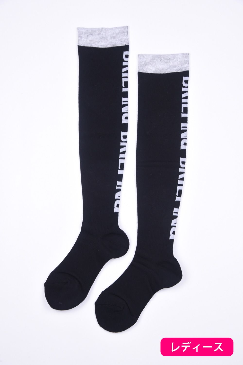 WOMENS CORDURA OVER KNEE SOCKS / ブランドロゴ コーデュラ ニーハイソックス ブラック レディース