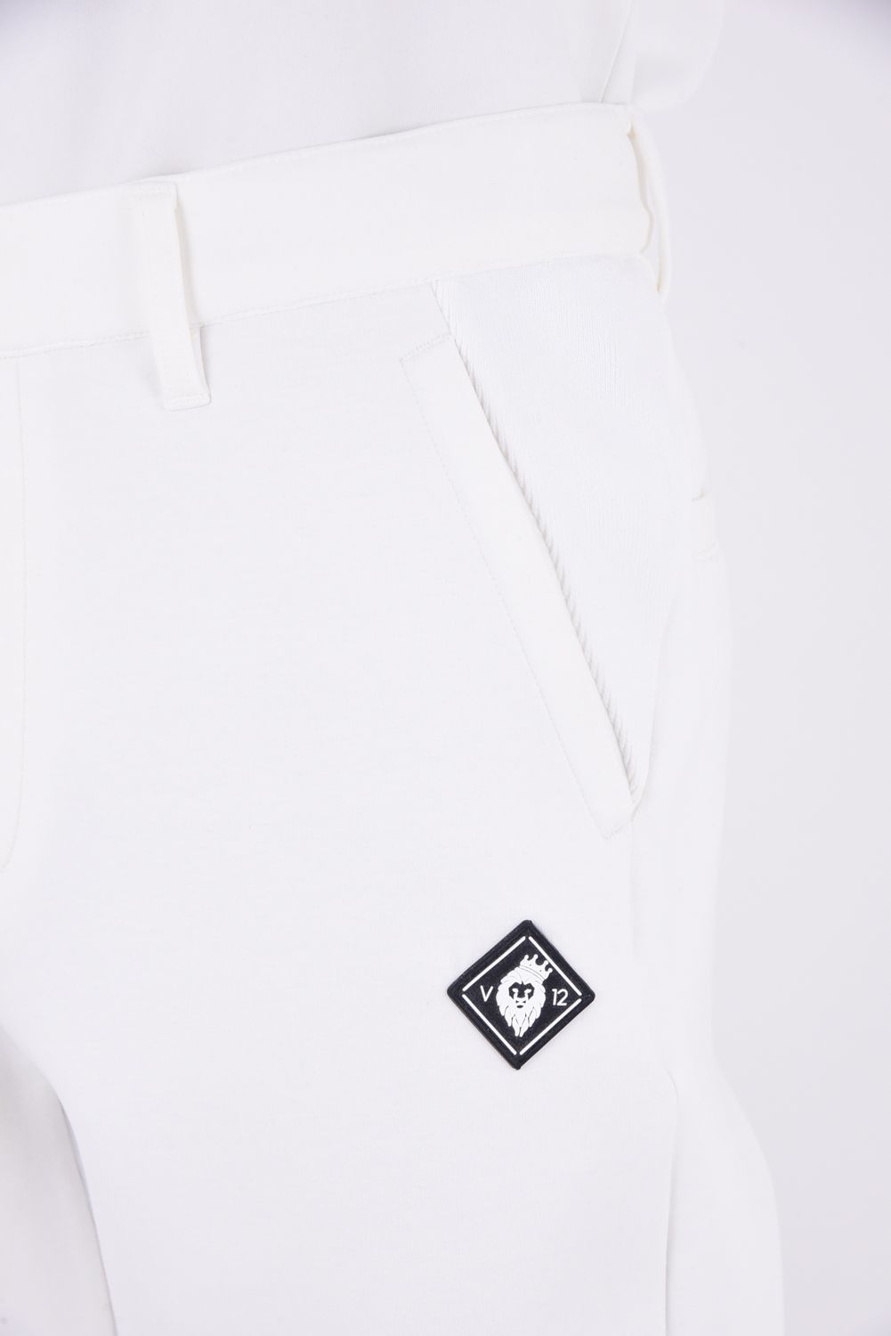 SHOT PANTS / ダンボールニット ストレッチ ロングパンツ (ホワイト)