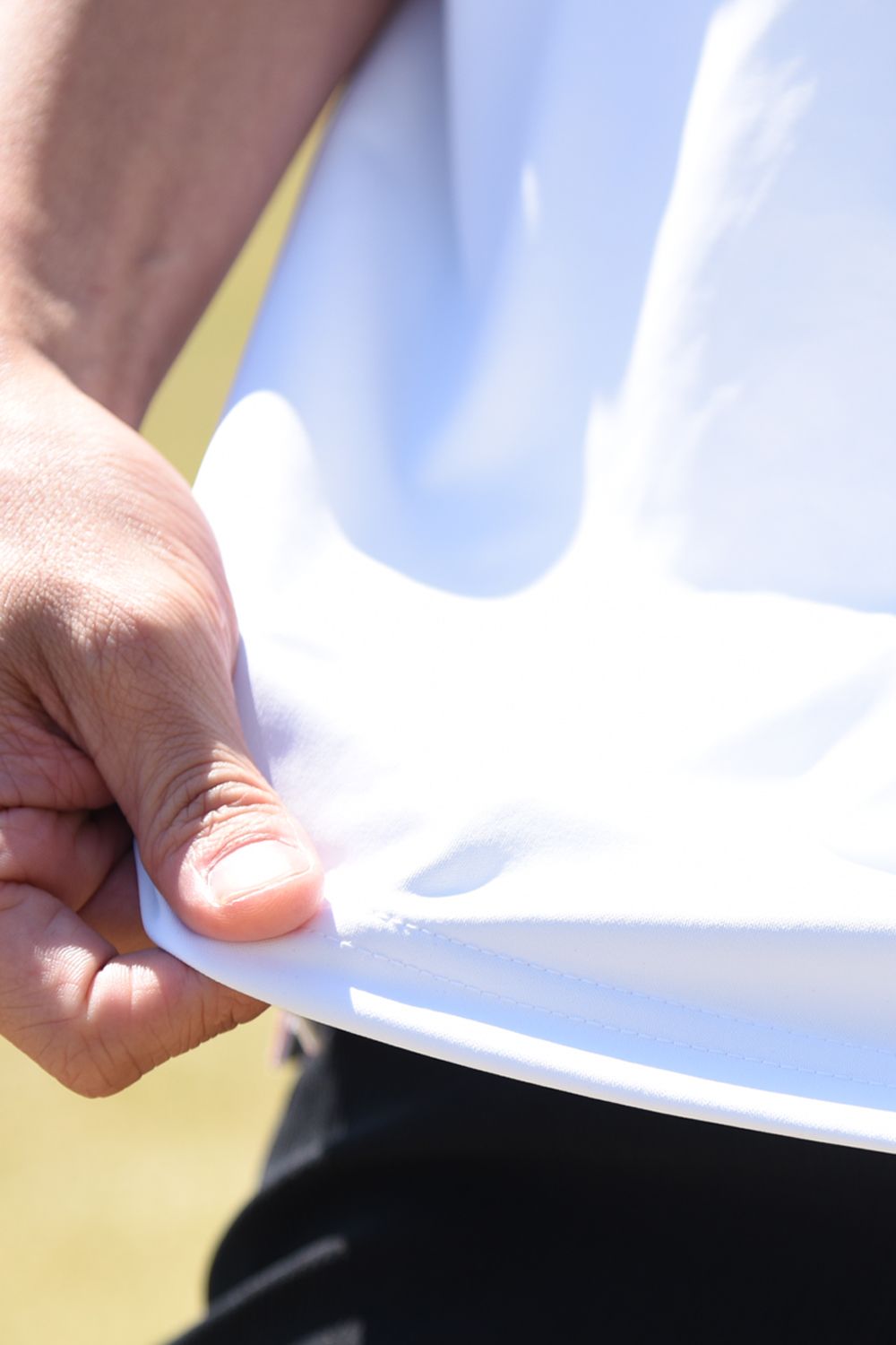 【GOSSIP GOLF 別注】  MONOCAMO BACKLOGO HIGHNECK RF / モノカモ バックロゴ モックネックTシャツ (ホワイト)