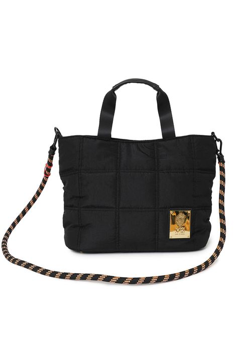 QUILT CART BAG / キルティング ロープショルダー付きカートバッグ (ブラック)