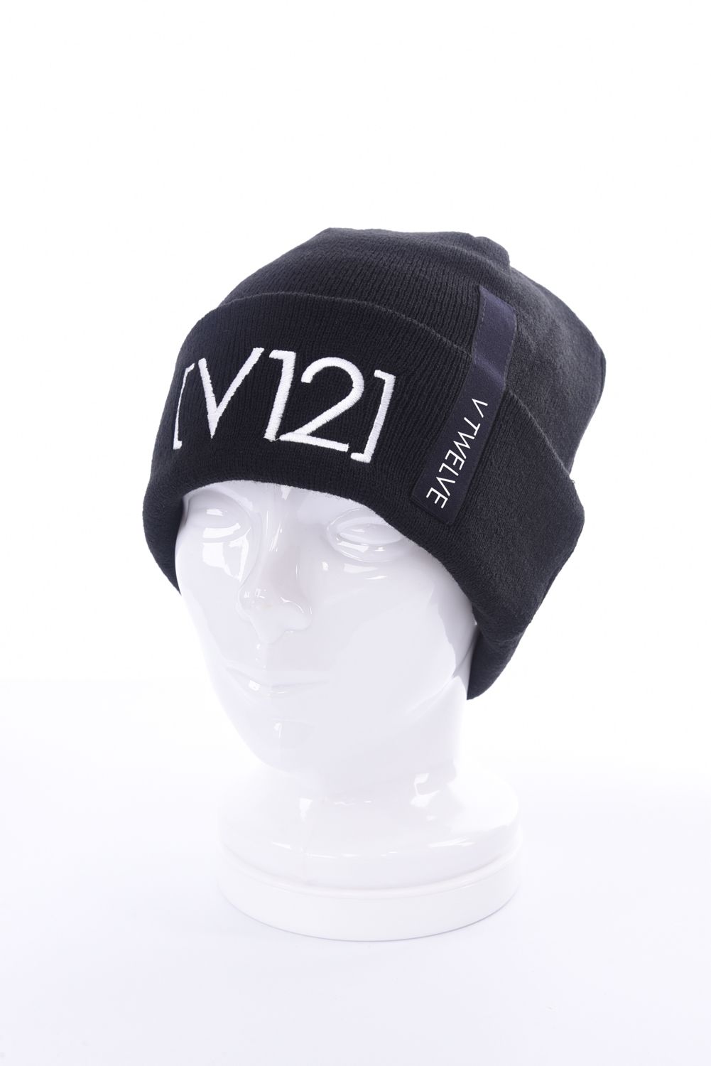 V12 - W FACE KNIT CAP / ブランドロゴ ベーシック ニットキャップ