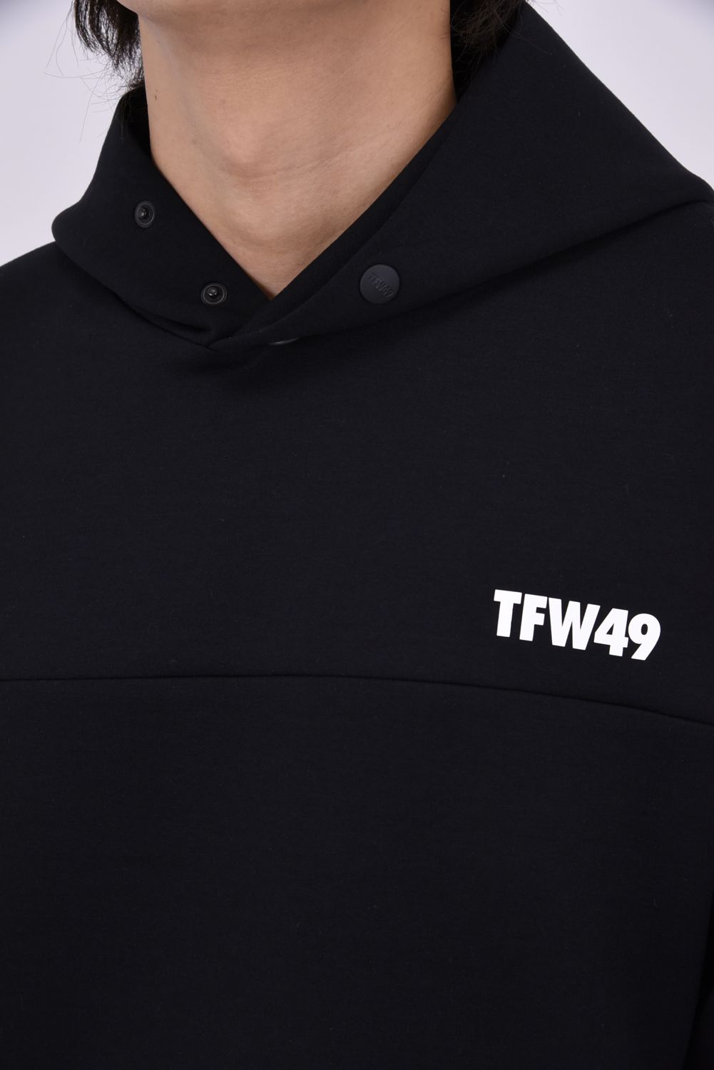 【26AW】 CARDBOARD MATERIAL HOODIE / ダンボールニット サイドジップ プルオーバーフーディー (ブラック)