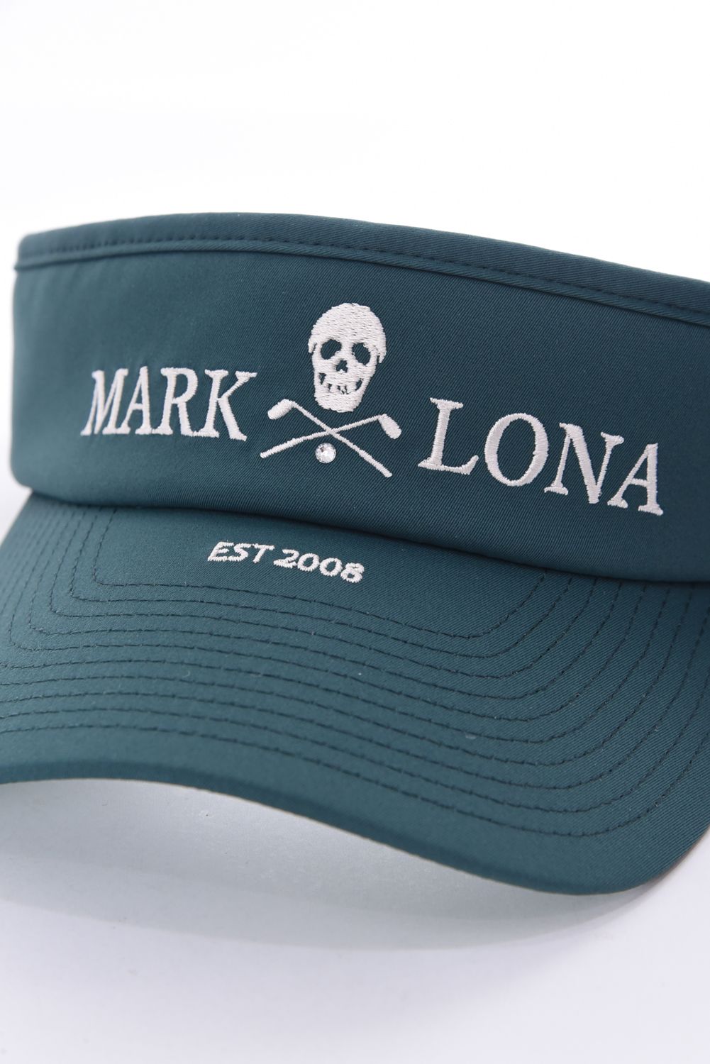 【26SS】 IRON SKULL CRYSTAL ACCENT VISOR / アイアンスカル ブランドロゴ刺繍 サンバイザー (グリーン)