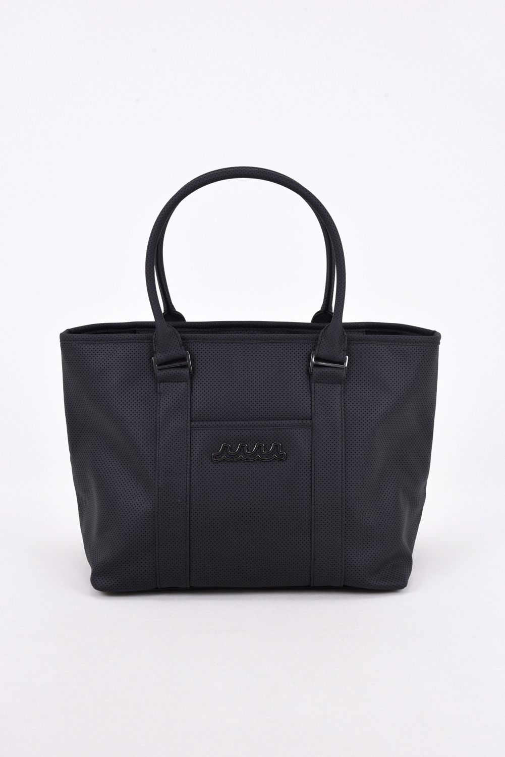 【26AW】 PUNCHING TOTE BAG / パンチングエシカルレザー BIGトートバッグ (ブラック)