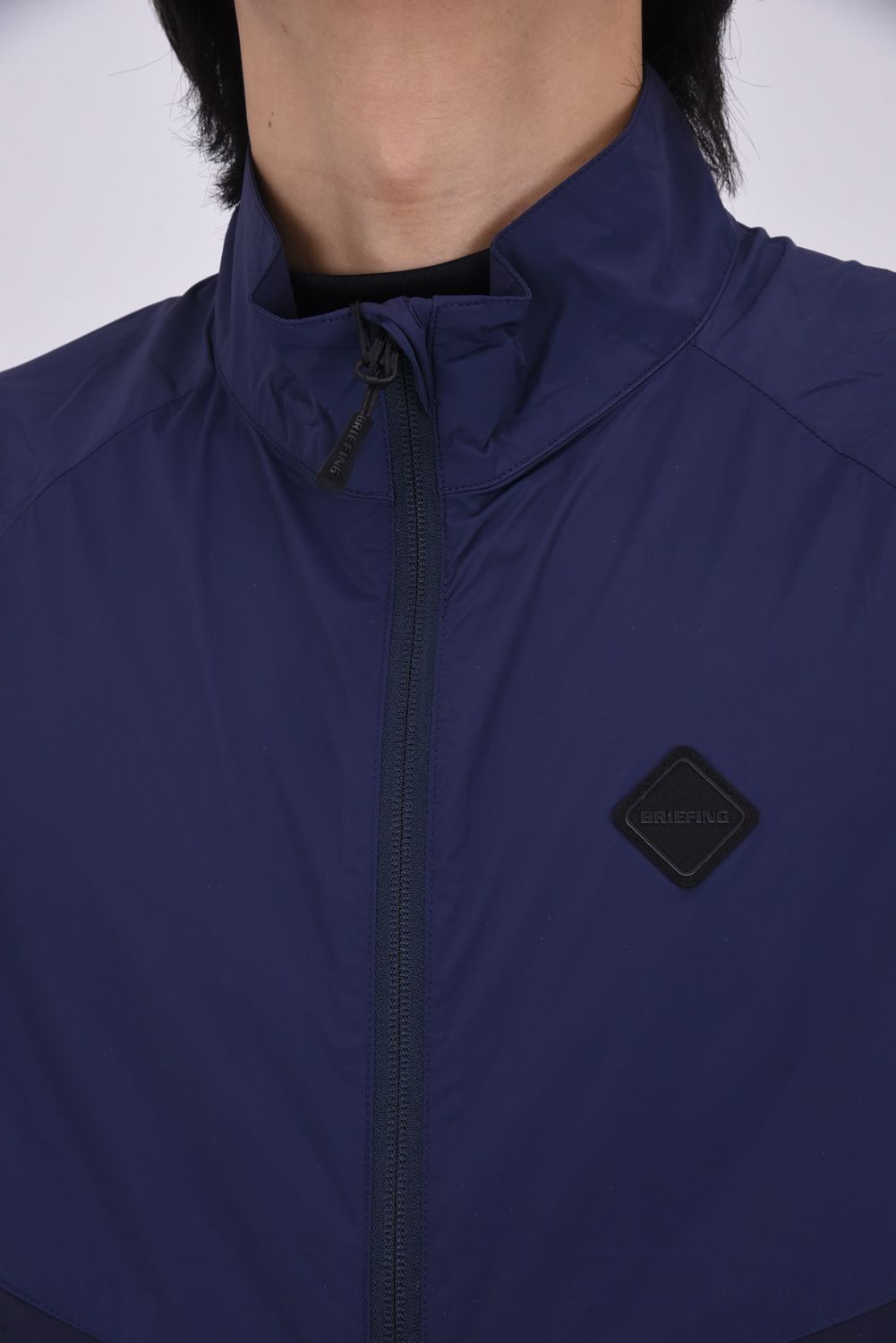 【11日11:59まで20%OFF】【26SS】 MEN'S BI-COLOR WIND BLOUSON / バイカラー スタンドカラーブルゾン (ネイビー)