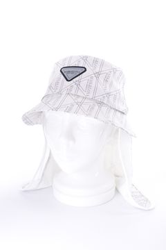 【26SS】【CODE COLLECTION】 TGHT / ジオメトリックパターン サンシールド付き バケットハット (ホワイト)