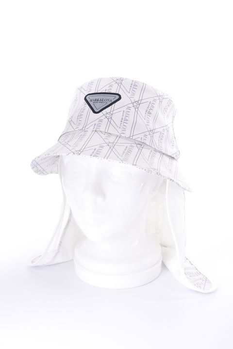 【26SS】【CODE COLLECTION】 TGHT / ジオメトリックパターン サンシールド付き バケットハット (ホワイト)