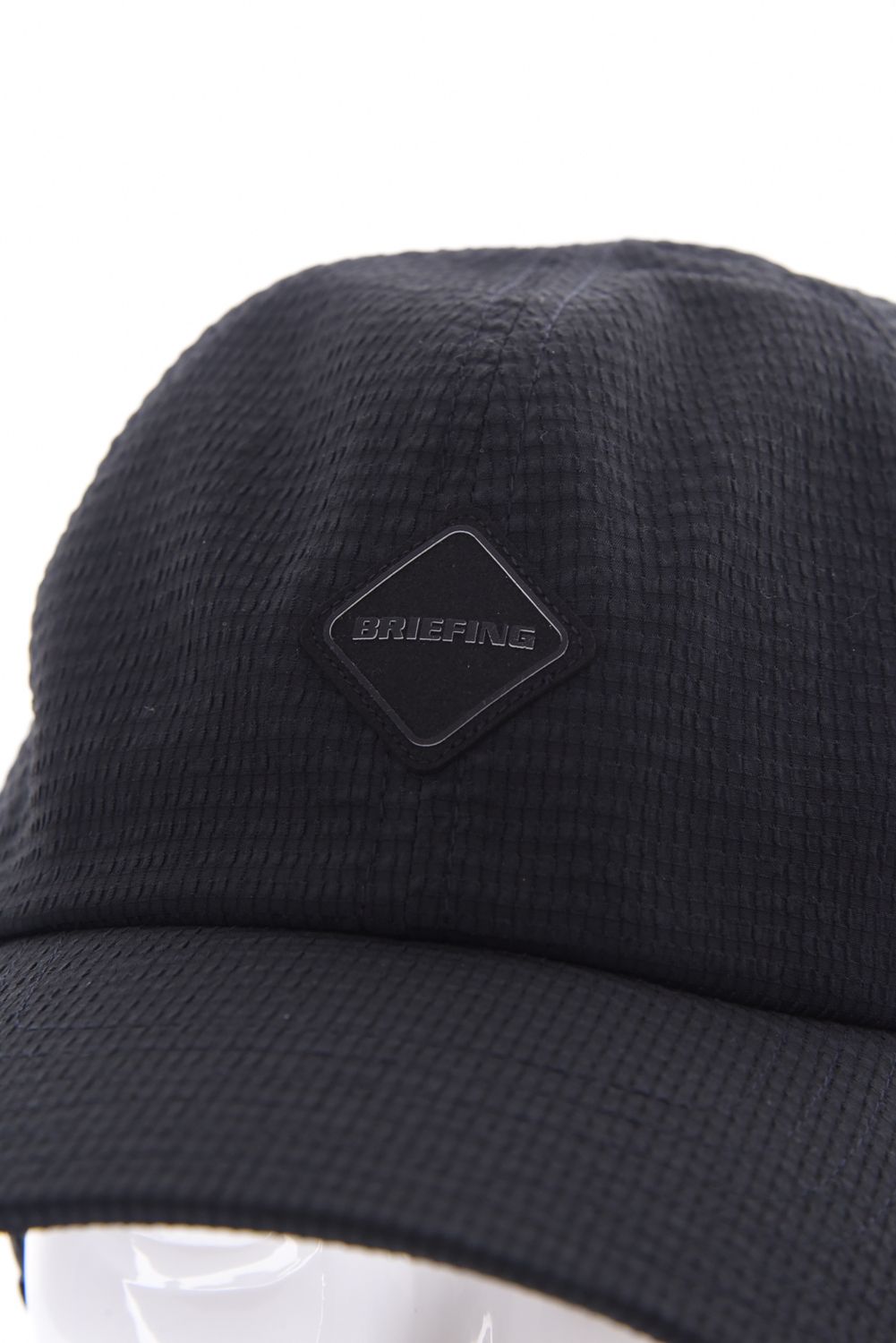 【26SS】【レディース】 WOMEN’S SEERSUCKER CORD STRAP CAP / シアサッカー コードストラップ付き キャップ (ブラック)