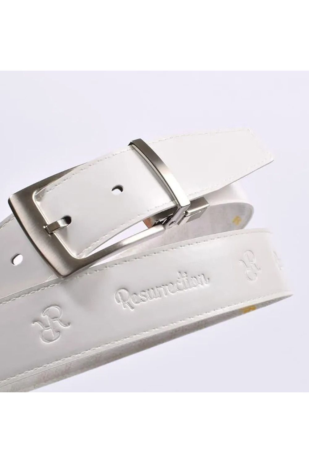 【26SS】 COUATL (コアトル) / ブランドオリジナルテキスタイル リバーシブル ベルト 35mm (モノホワイト)