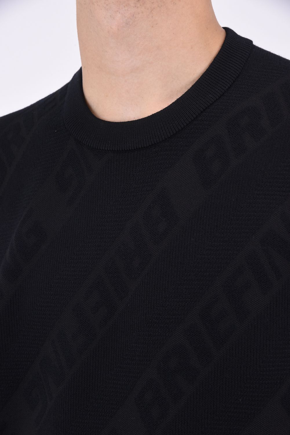 BRIEFING - 【SHADOW SERIES】 SH MENS BIAS LOGO CREW NECK KNIT