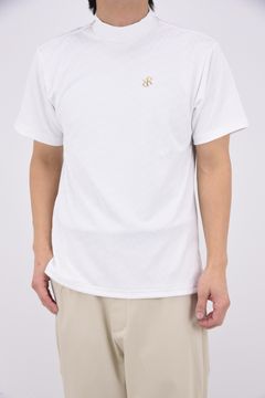【26SS】 MENS GM JACQUARD MOCK NECK / ジャガード モックネックTシャツ (ホワイト）*