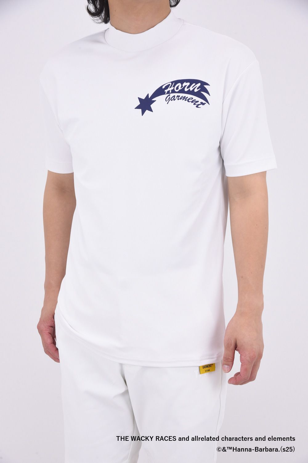 【25SS】 ONE ON WACKY TEE /  チキチキマシン猛レースコラボ モックネック Tシャツ （ホワイト）