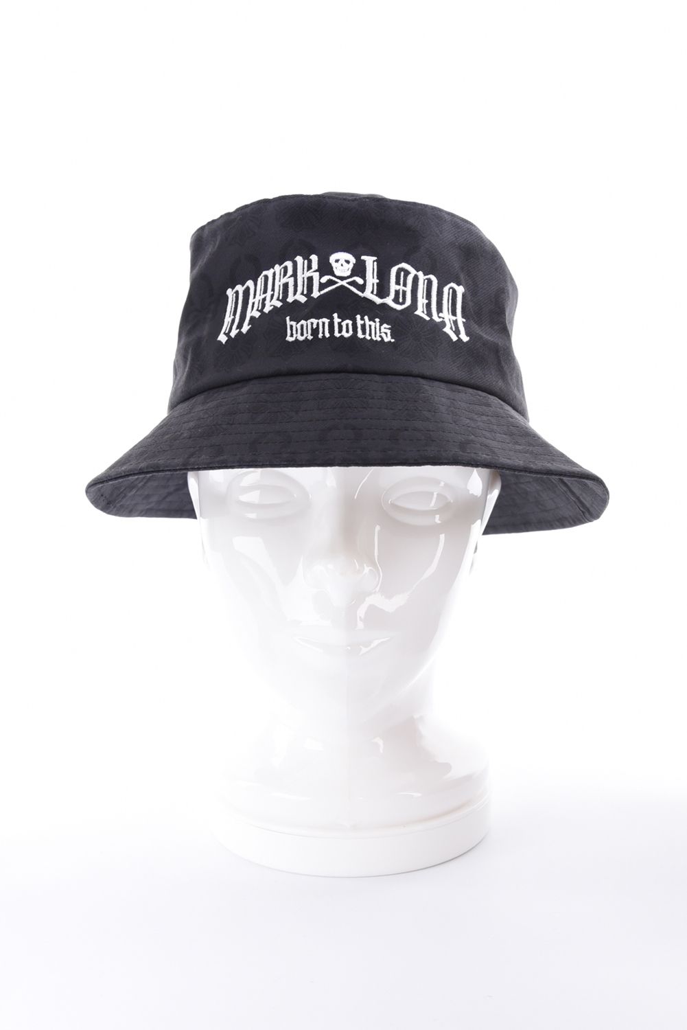 【26AW】 FRACTUR MONOGRAM BUCKET HAT / ブラックレターフォントロゴ エレメントスカル総柄 バケットハット (ブラック)