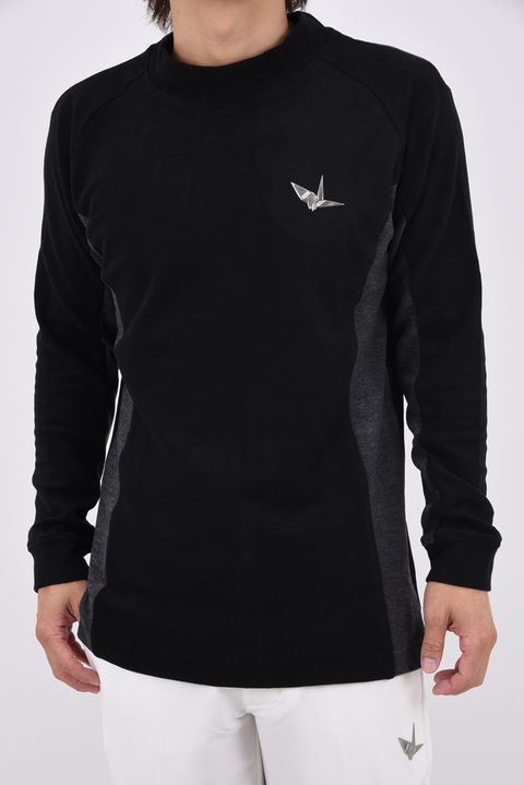 【26AW】 Side Panel Mock NeckLong Sleeve / サイド パネル モックネック (ブラック)