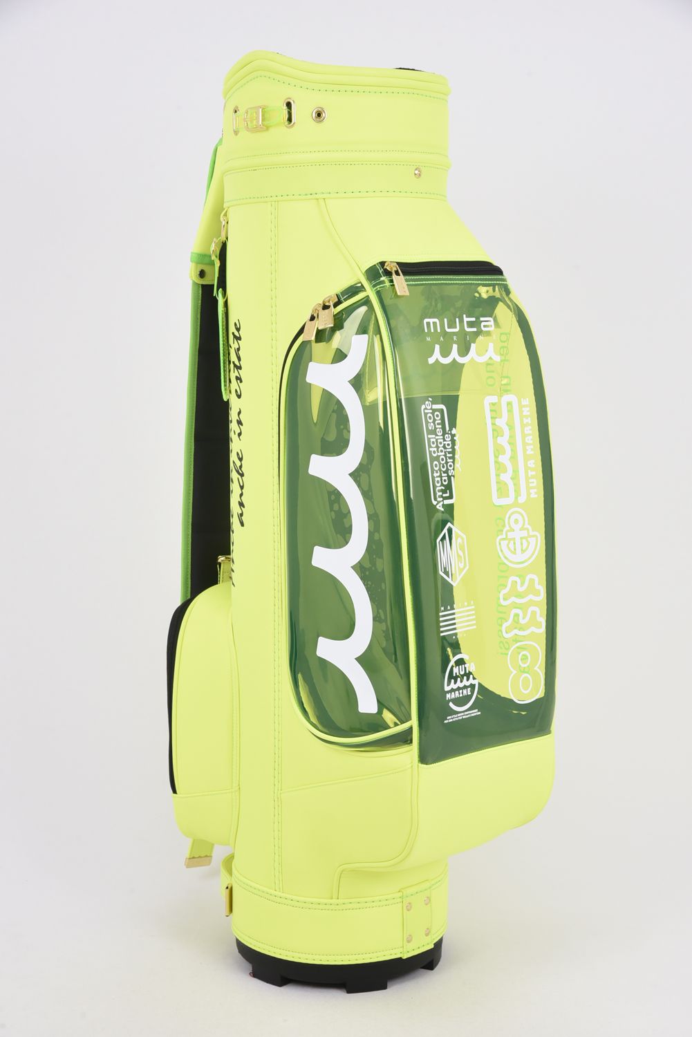 【銀行振込・代金引換不可】【返品・交換不可】 CADDY BAG & COVER / ナイロン×クリア キャディバッグ&ヘッドカバーセット (イエロー)