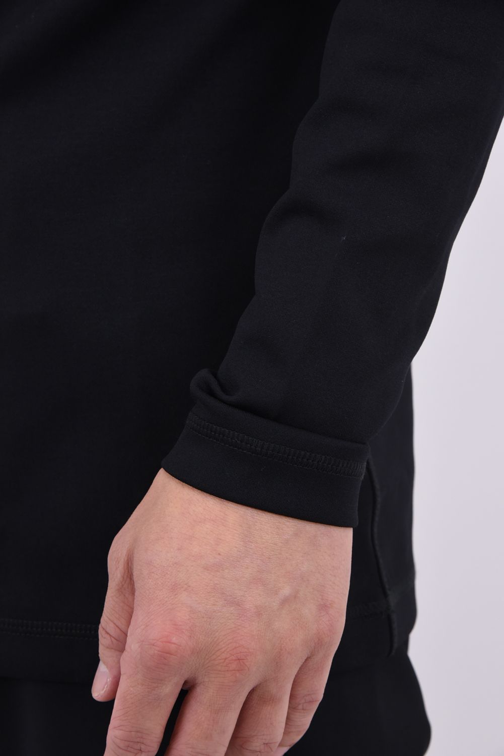 【26AW】 THERMOSOLAR MOCK NECK / ダンボールニット 発熱効果素材 長袖モックネックTシャツ (ブラック)