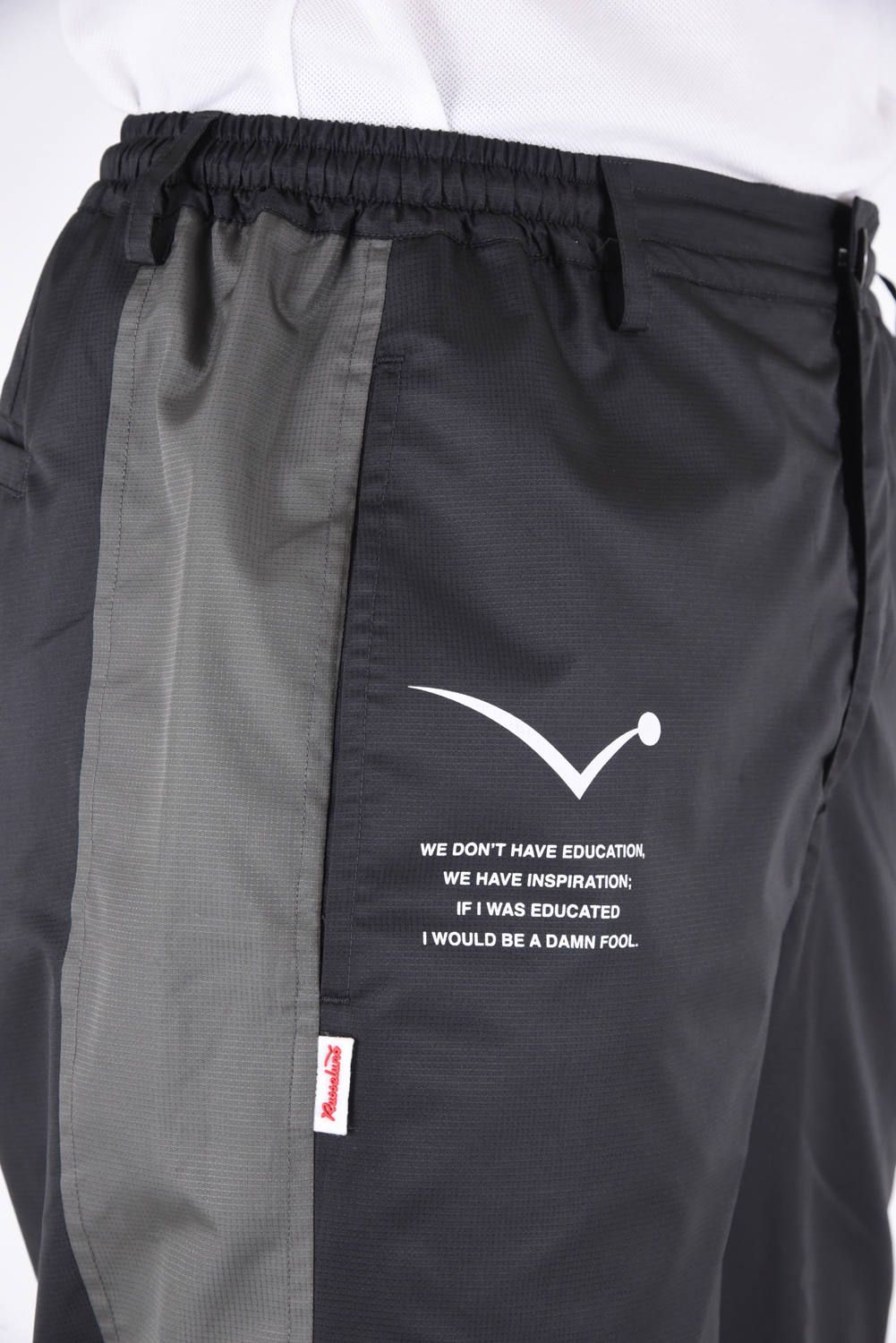 WIND STOP PANTS / リップストップ サイドライン ロングパンツ ブラック