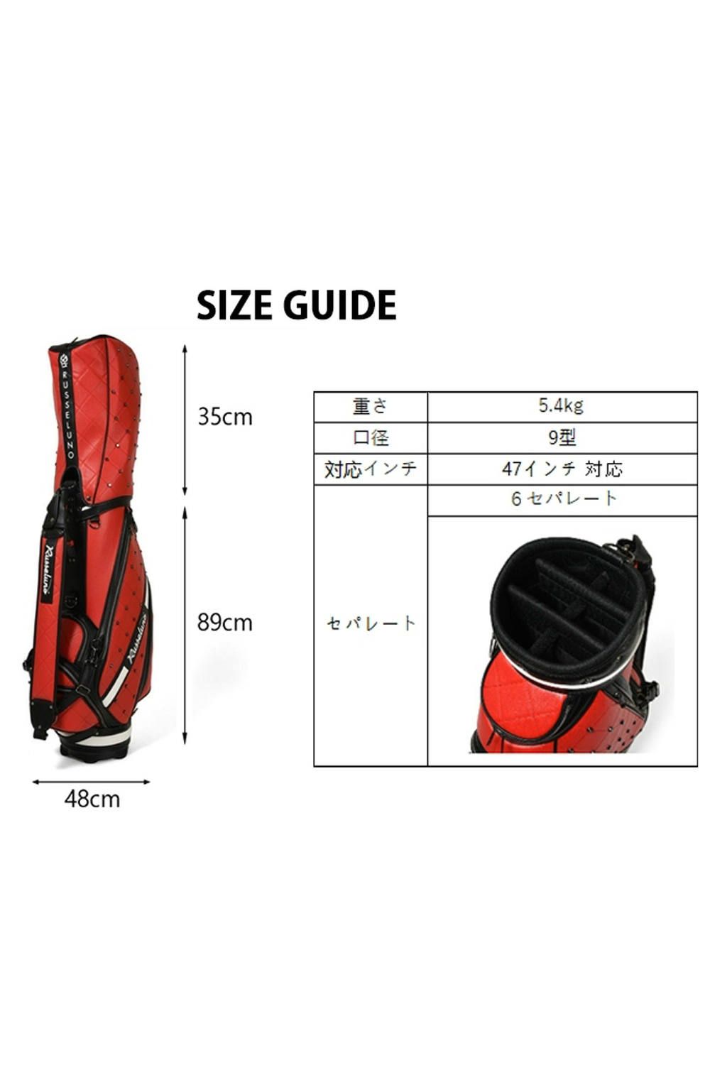 RUSSELUNO  ラッセルノ　STUDS CADDIE BAG Golf Reboot / 【Russeluno Reboot】 STUDS CADDIE BAG