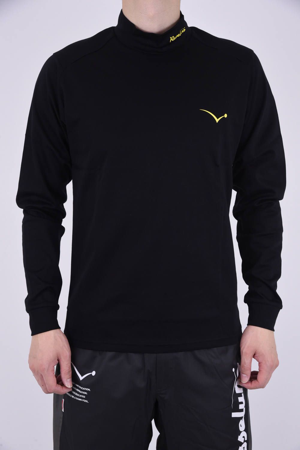 HIGHNECK LS TECH / ポンチ ロングスリーブシャツ ブラック