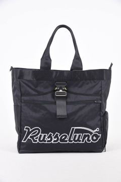 PATERNS BIG TOTE / ロゴプリント ビッグトートバッグ ブラック