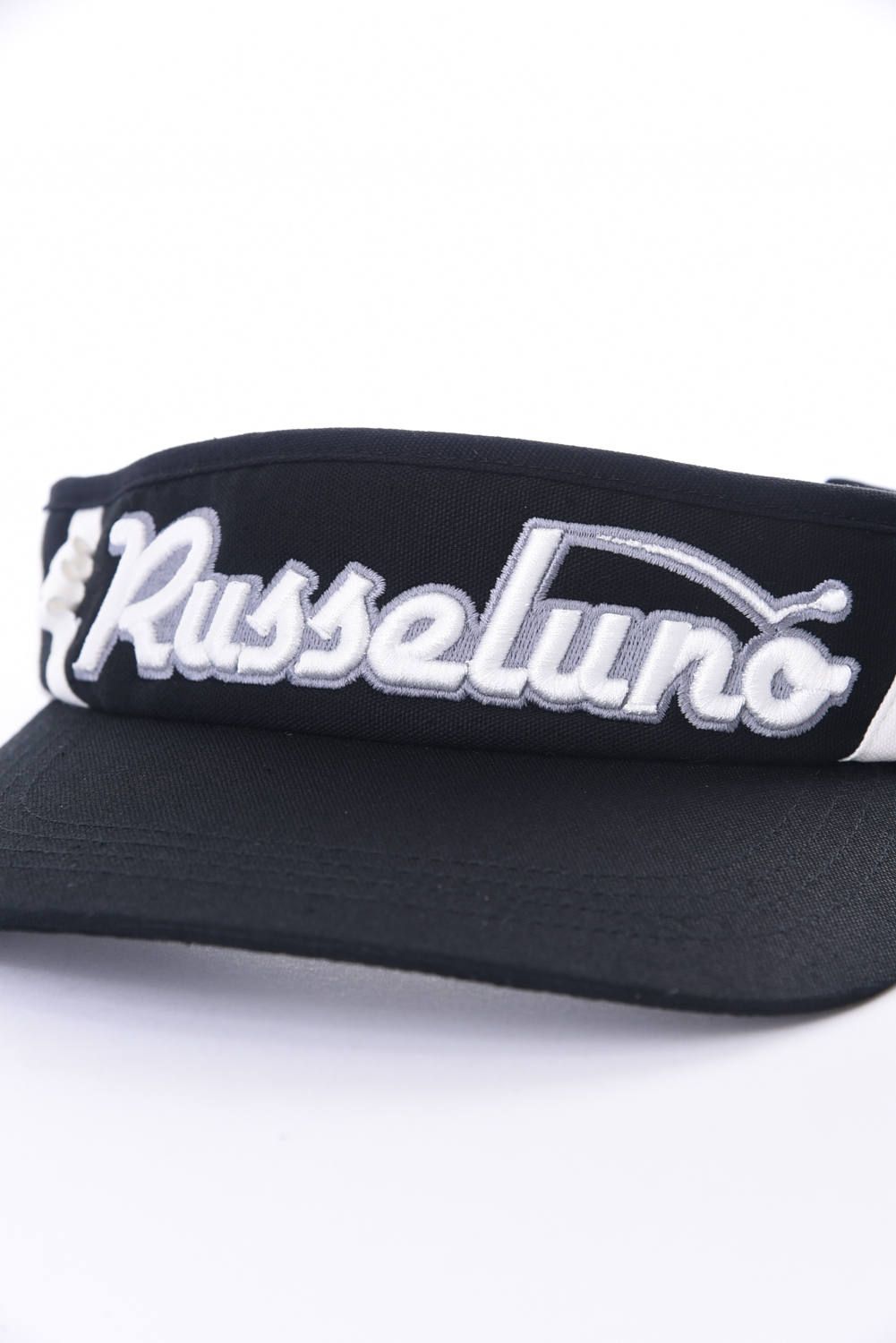 RUSSELUNO - LOGO STAR VISOR / ロゴ刺繍 サンバイザー ブラック
