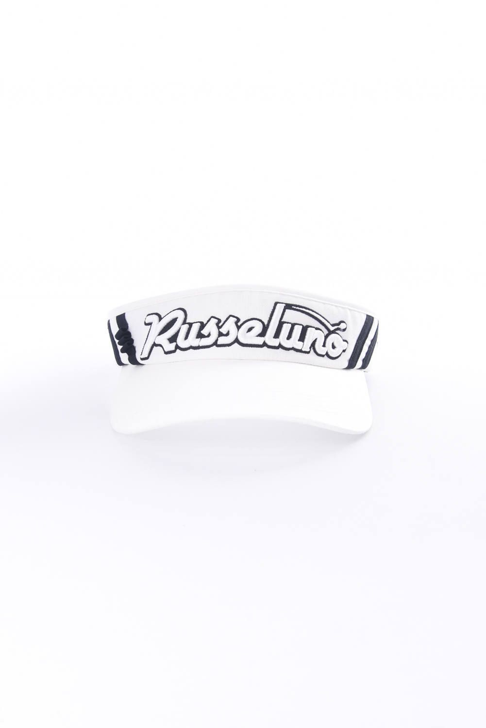 RUSSELUNO - LOGO STAR VISOR / ロゴ刺繍 サンバイザー ホワイト