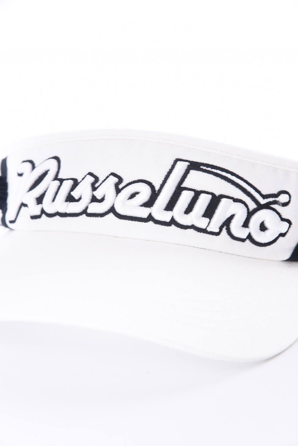 RUSSELUNO - LOGO STAR VISOR / ロゴ刺繍 サンバイザー ホワイト