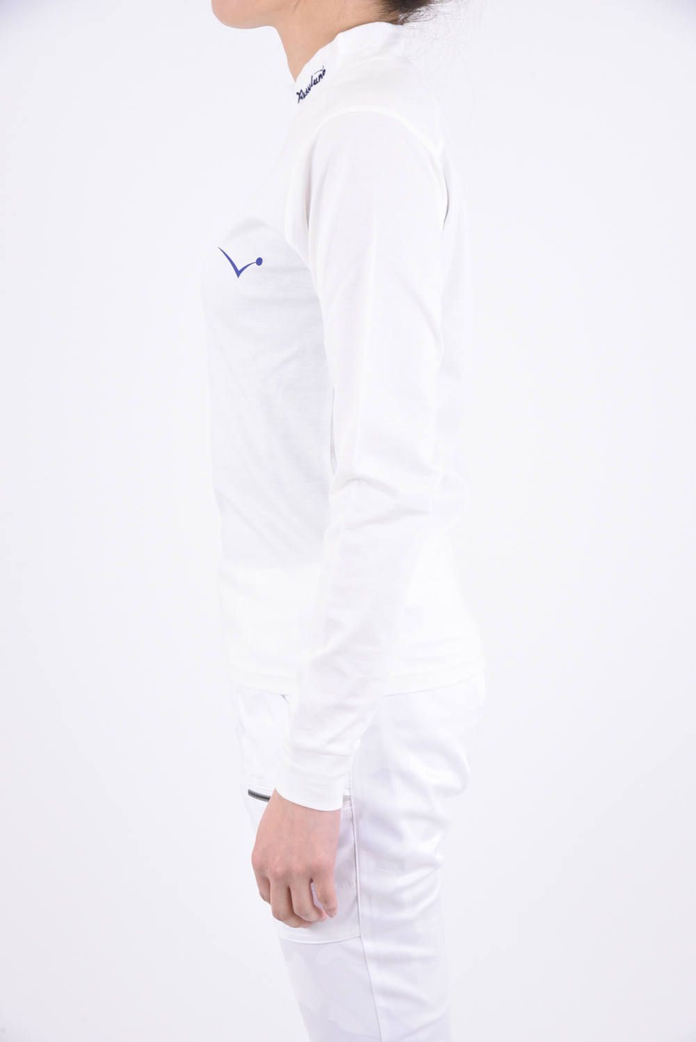HIGHNECK LS TECH / ポンチ ロングスリーブシャツ ホワイト レディース