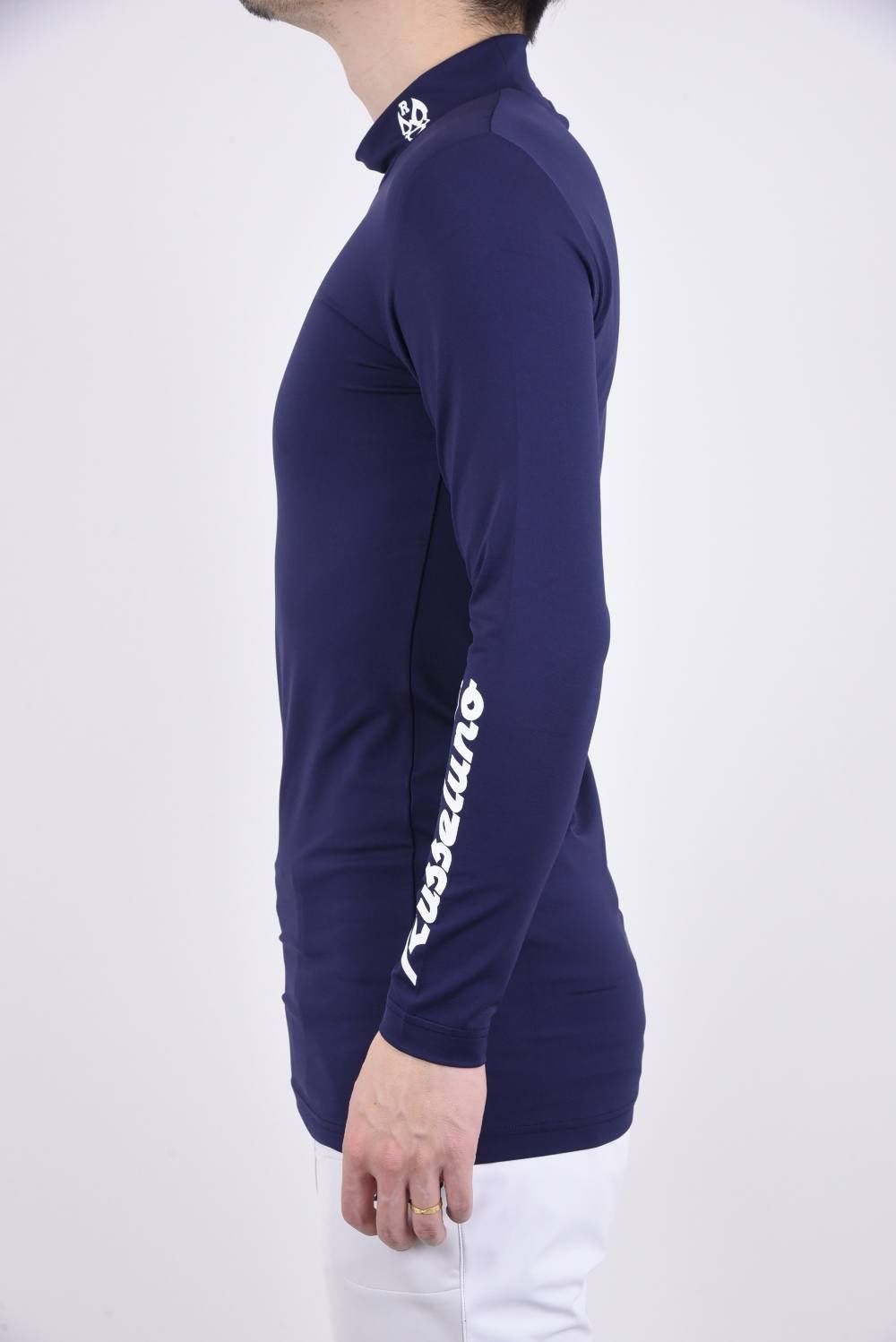 INNER LS / ルチャプリント ハイネックTシャツ ネイビー